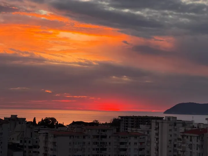 The sunset, straight from the balcony